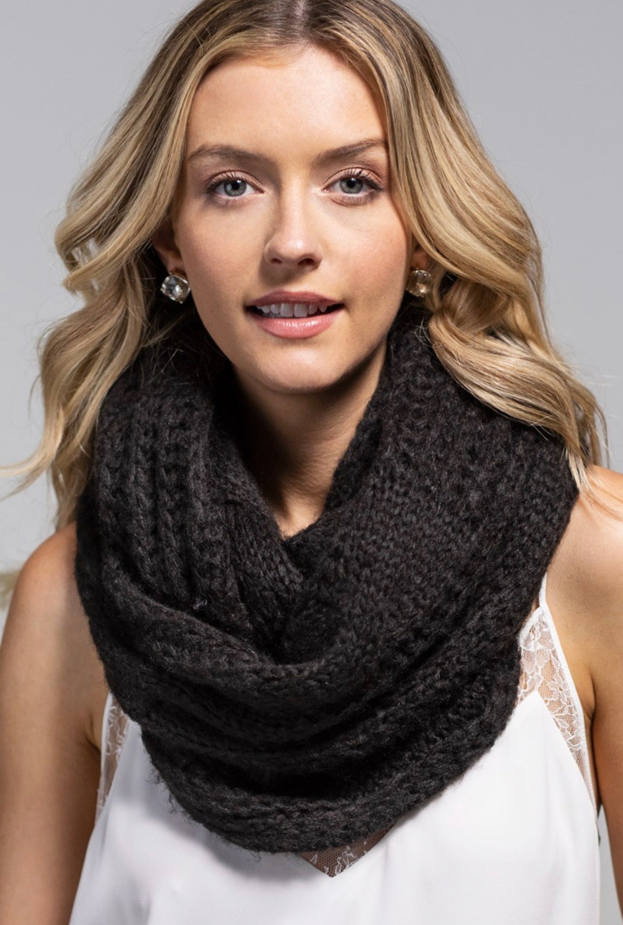 Cable Knit Infinity Scarf