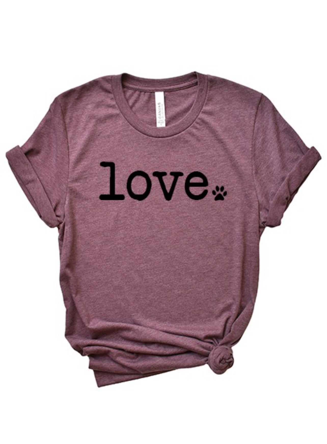 Love Pet Graphic Tee In Plum
