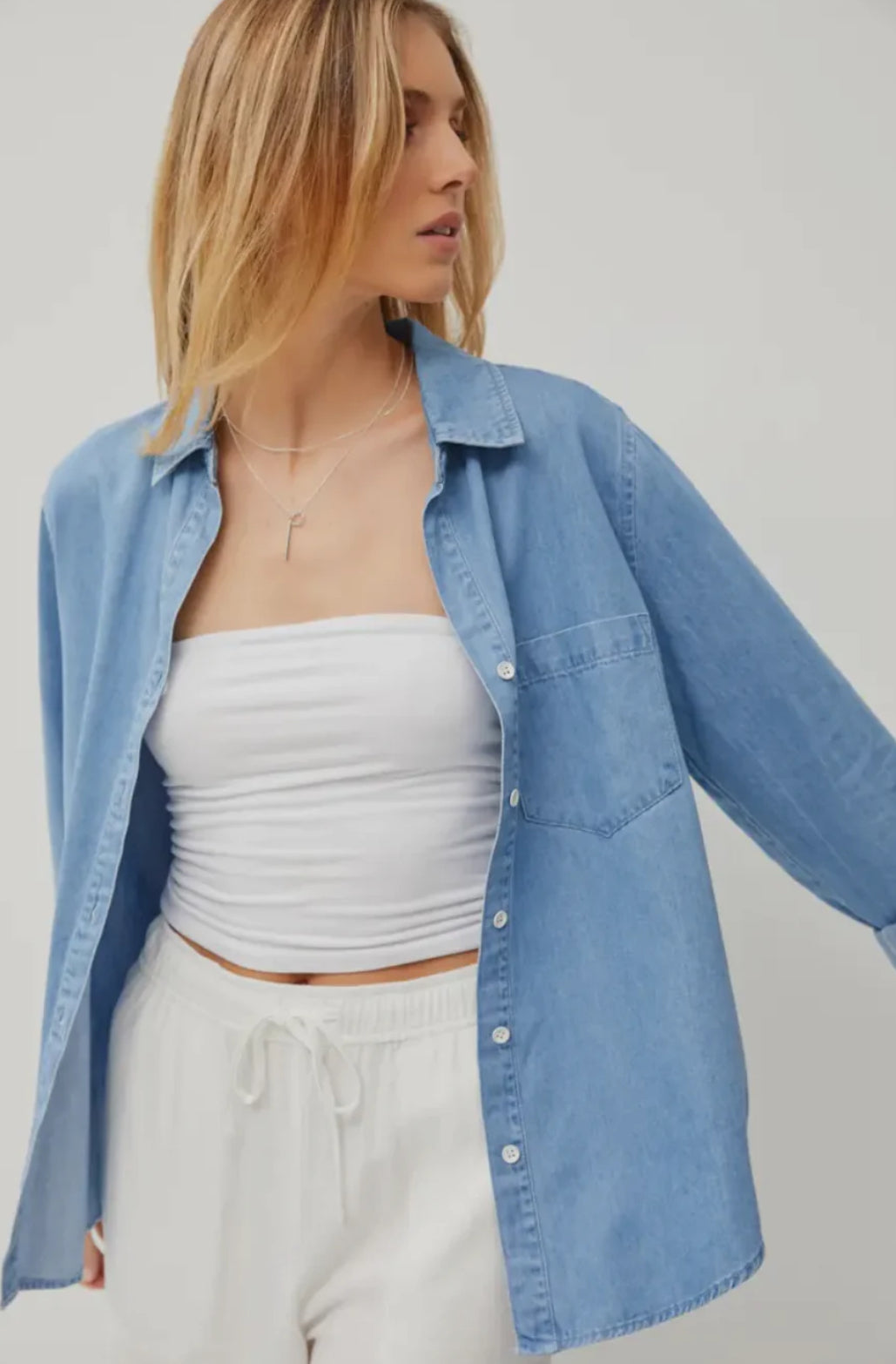 Perfect Layer Tencel Button Down Shirt