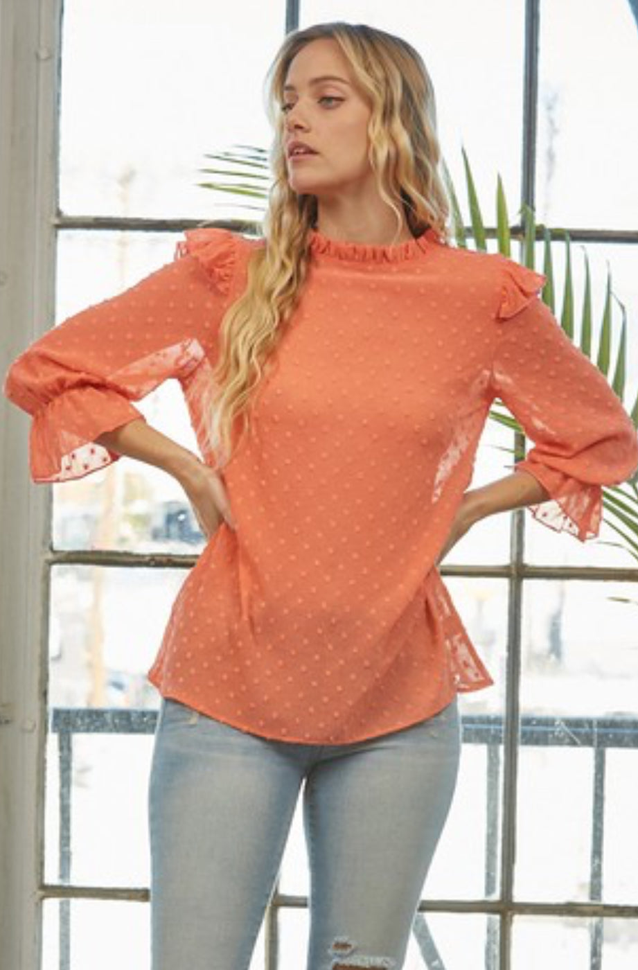 BLACK ONLY - Signs of Sweetness Swiss Dot Blouse