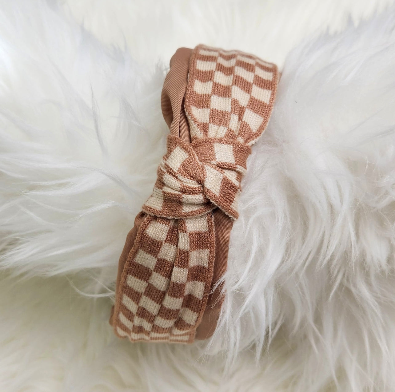 Checker Check Knot Headband