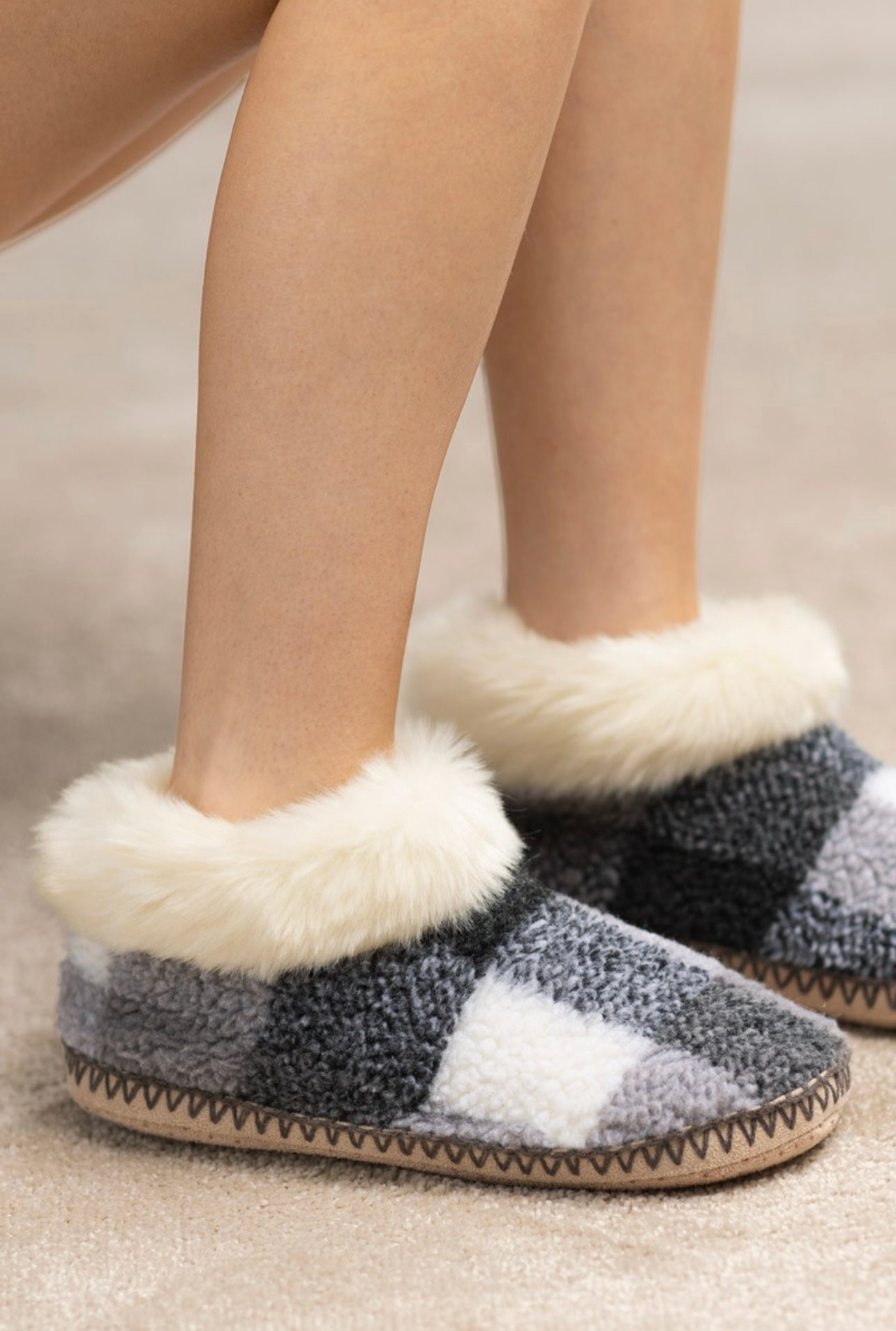 Black Buffalo Slipper Booties