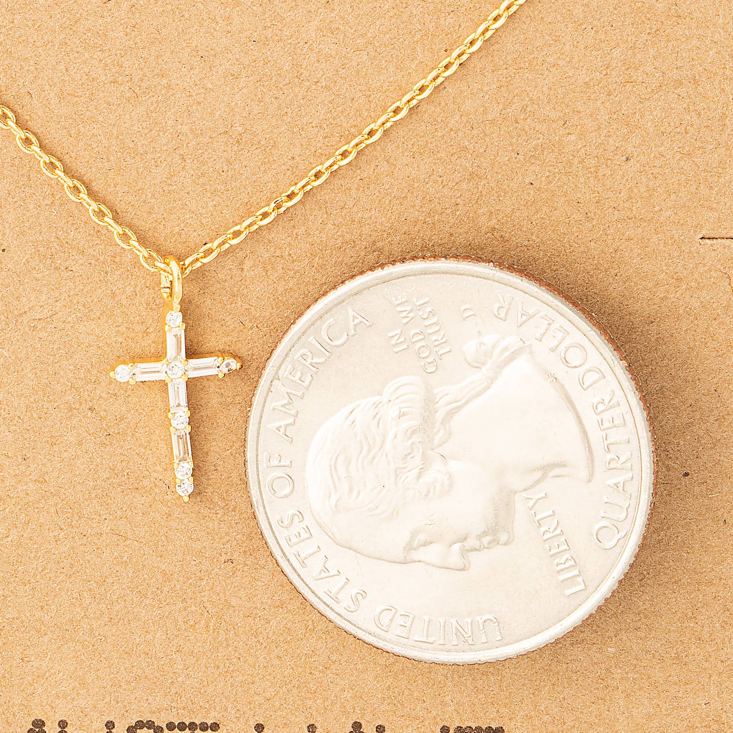 Cz Cross Pendant Necklace: S
