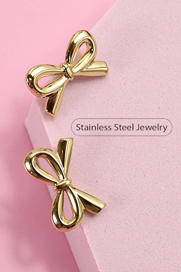 Stainless Steel Tarnish Free Bow Studs