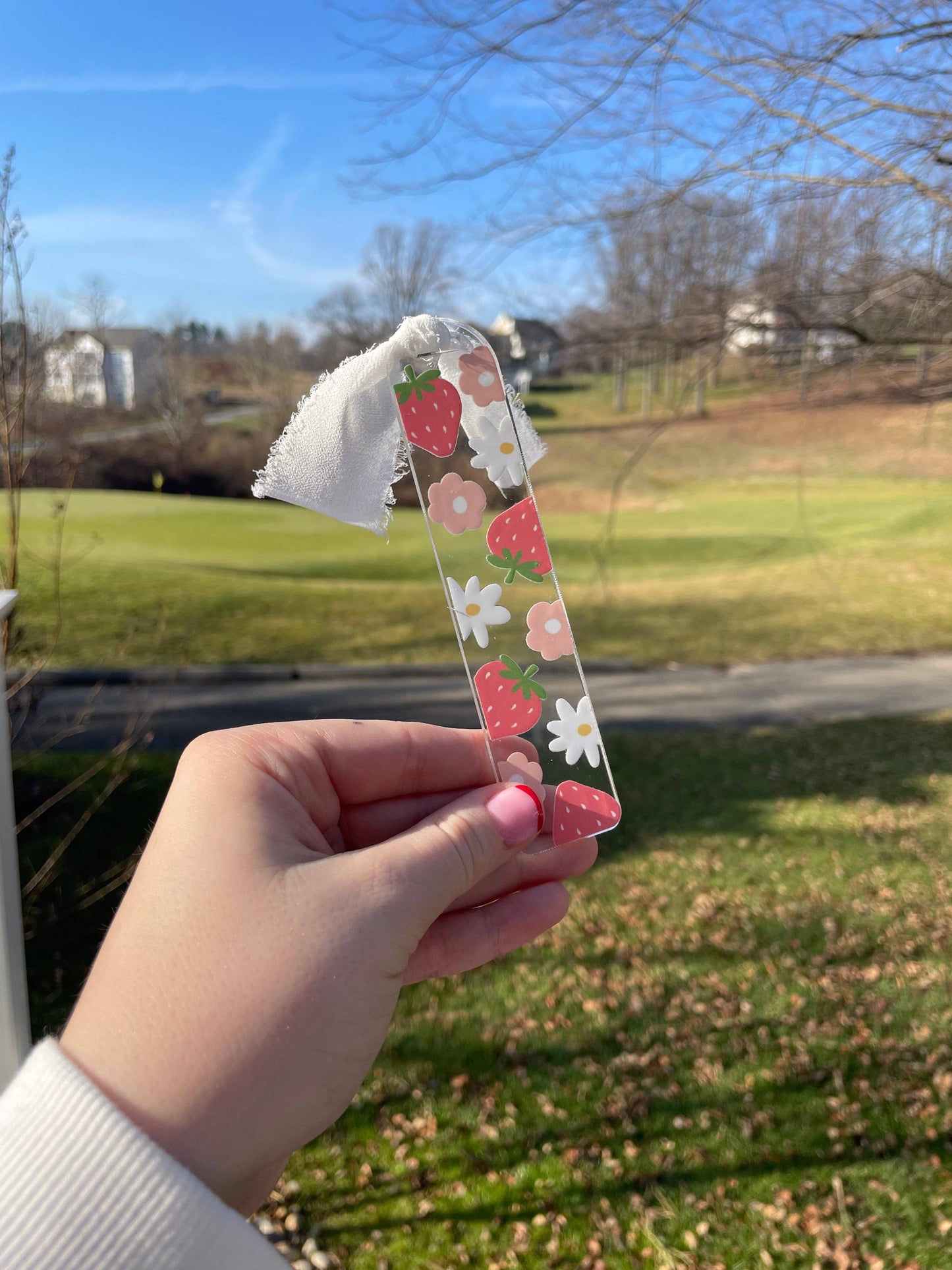 Strawberry Daisy Bookmark