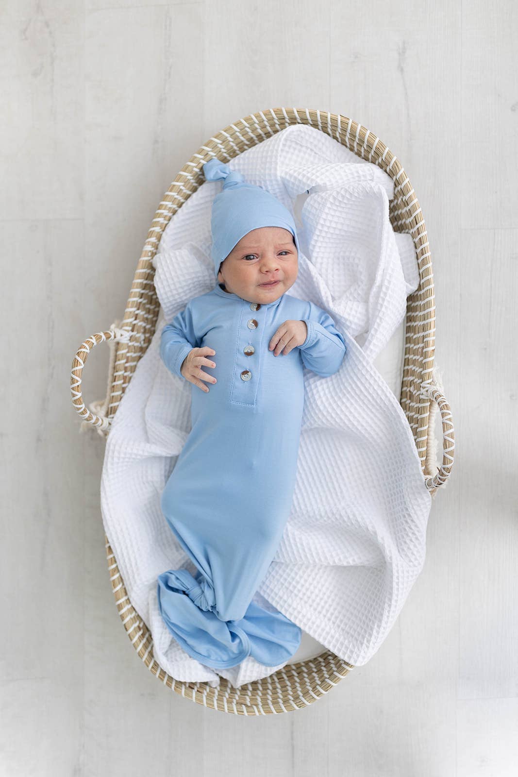 Newborn Knotted Baby Gown & Hat Sets