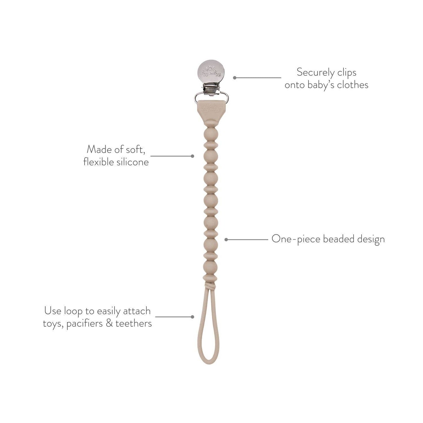 Succulent Bead Pacifier Clips