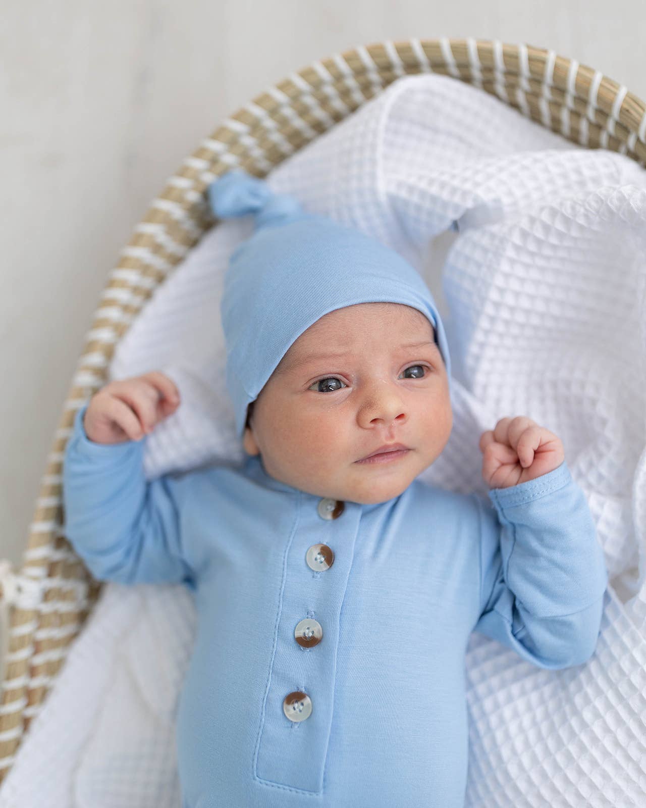 Newborn Knotted Baby Gown & Hat Sets