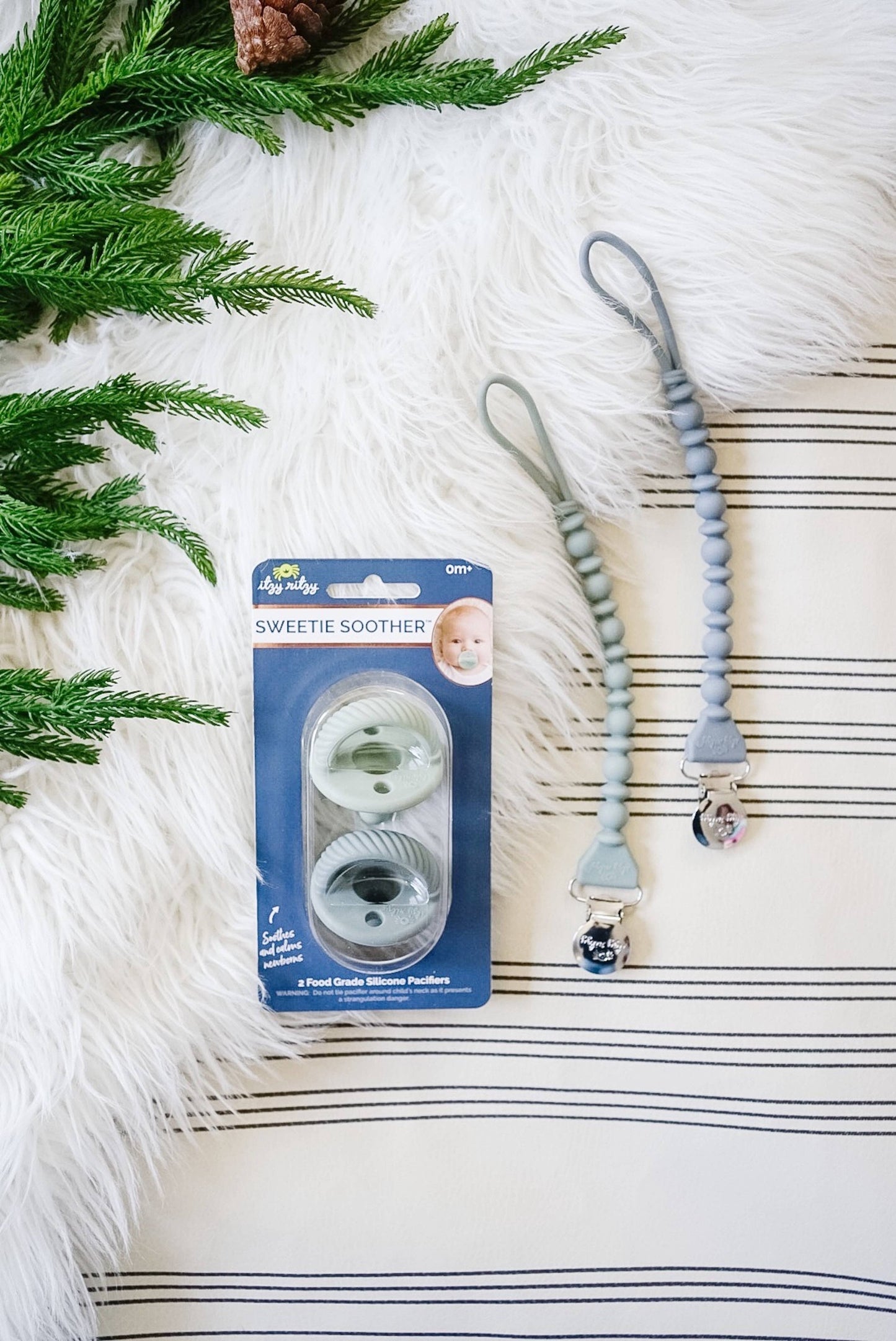 Succulent Bead Pacifier Clips