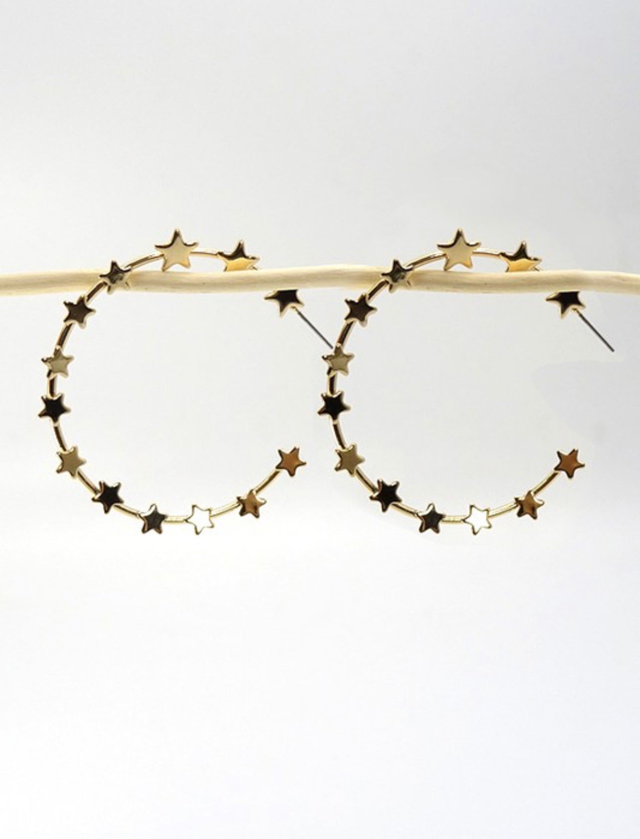Star Hoop Earrings