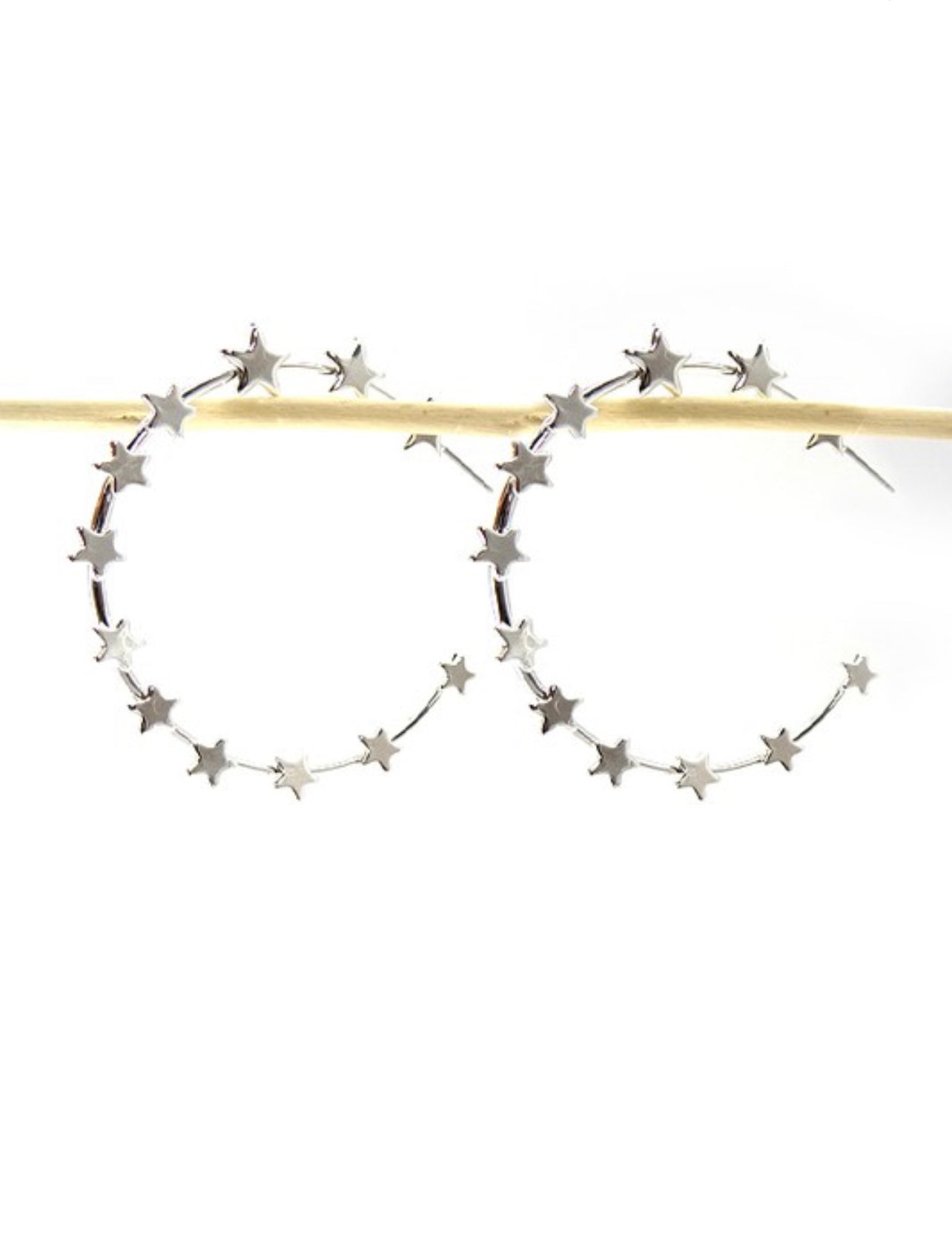 Star Hoop Earrings