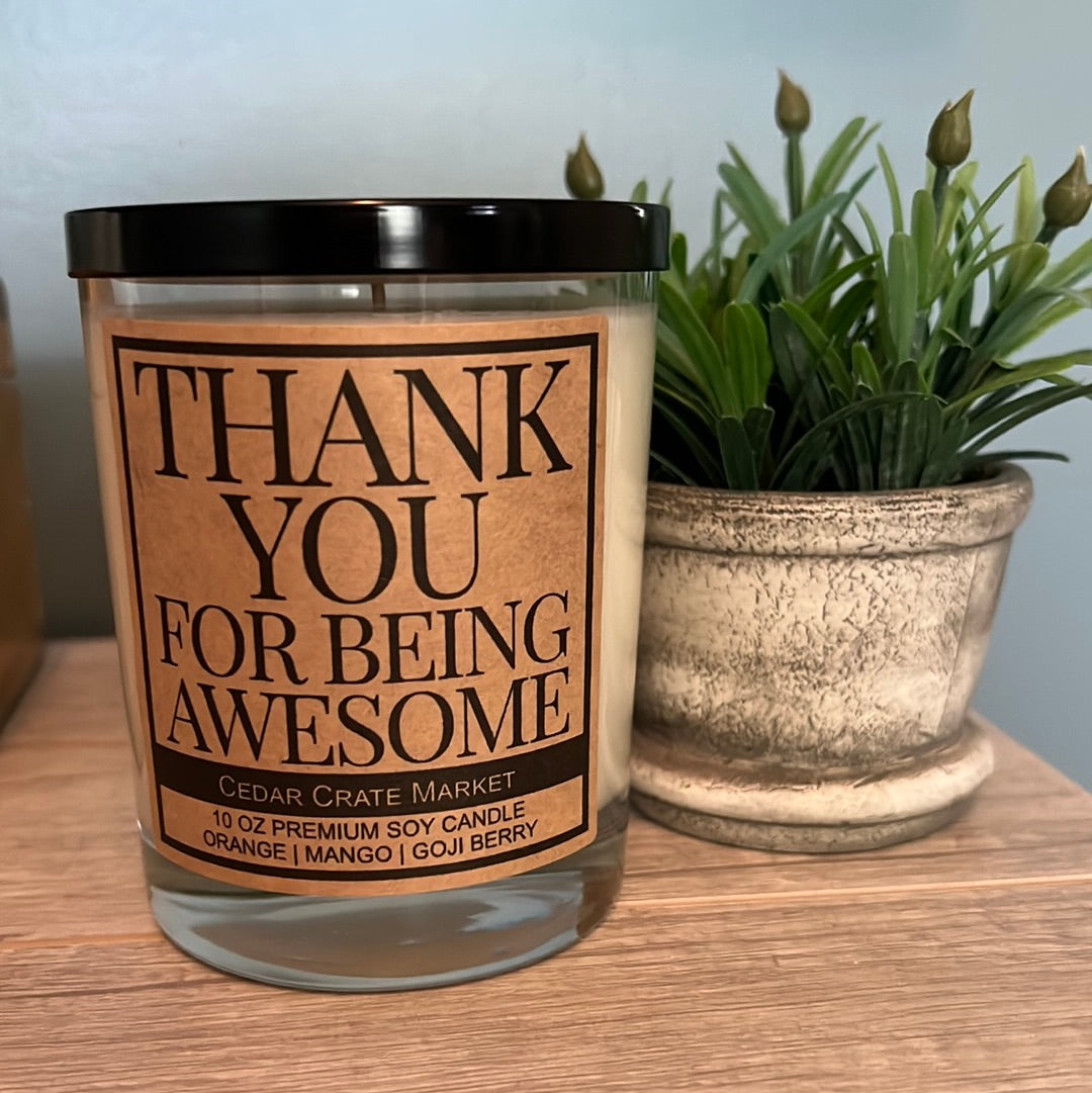 Thank You Awesome Candle