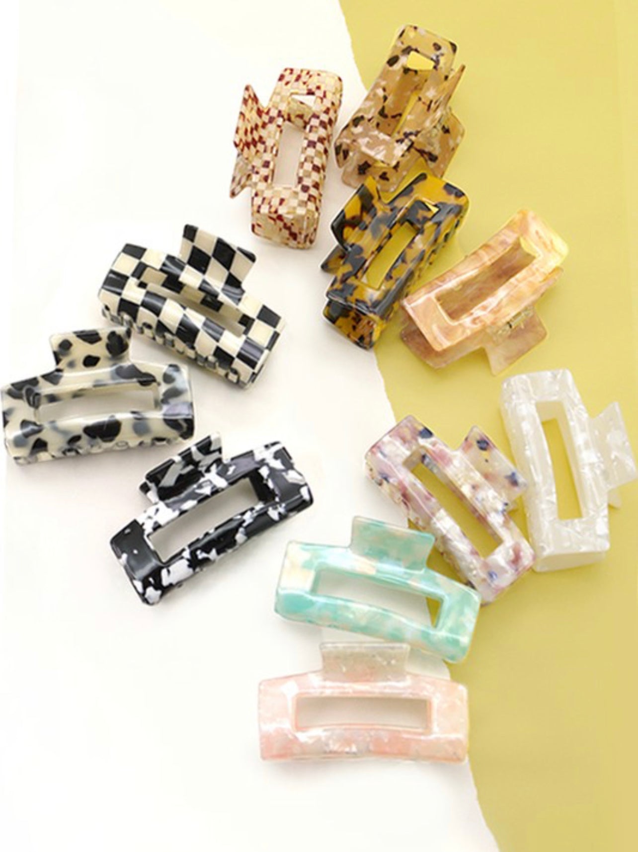 Marbleized Claw Clip