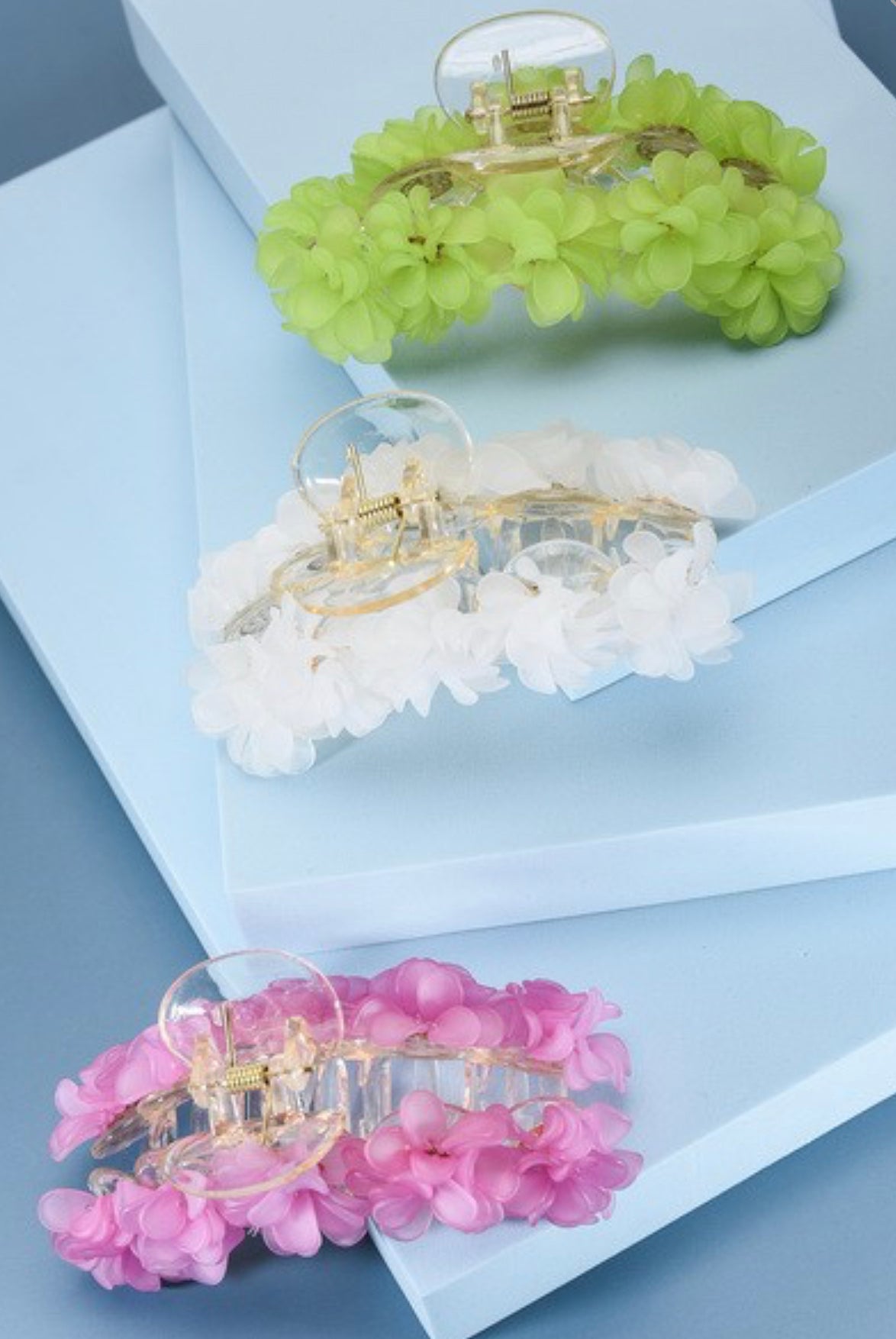 Artistic Floral Claw Clip