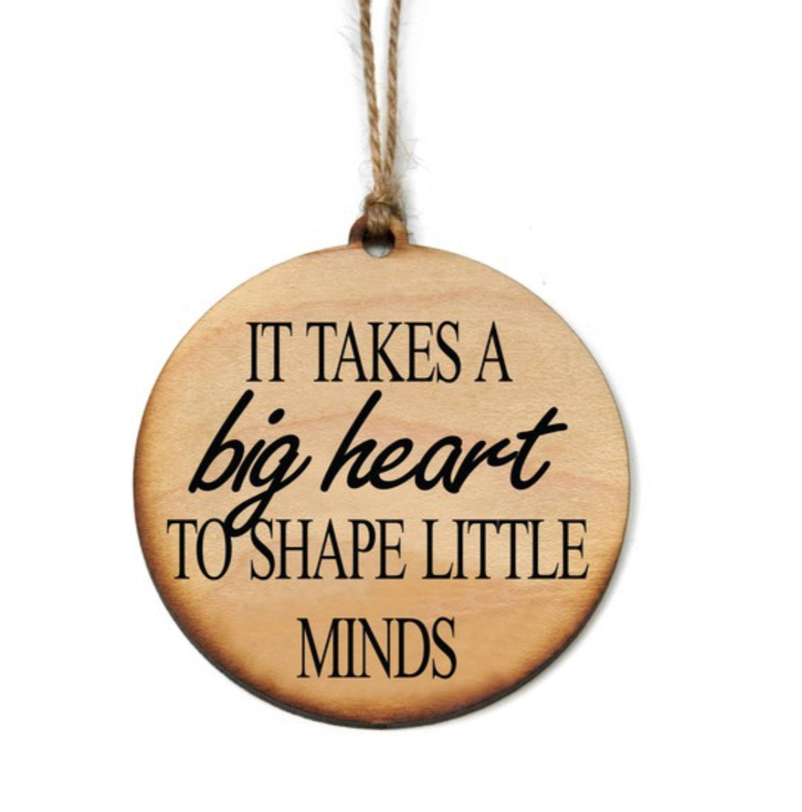 Teacher Heart Wooden Tag/Ornament