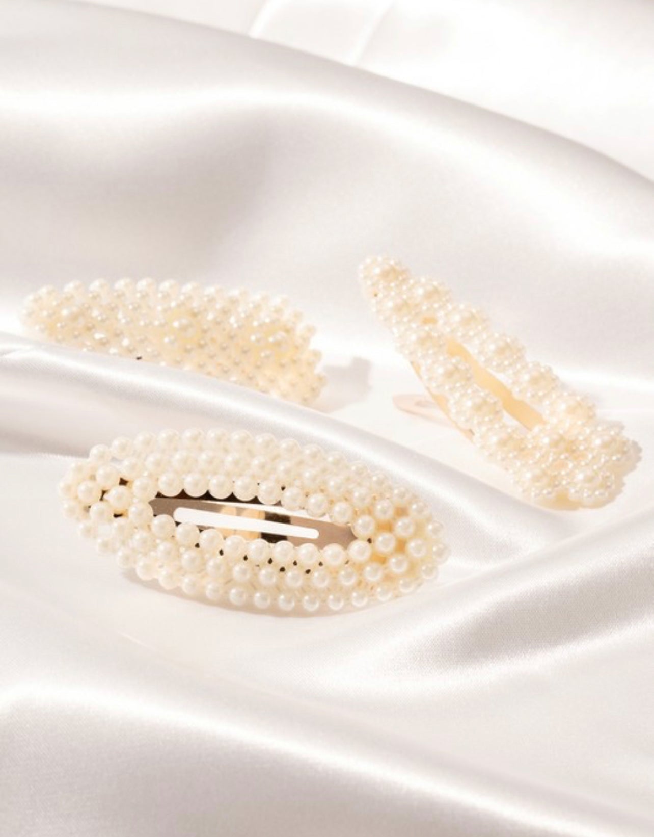 Oval Pearl Hair Pin Set