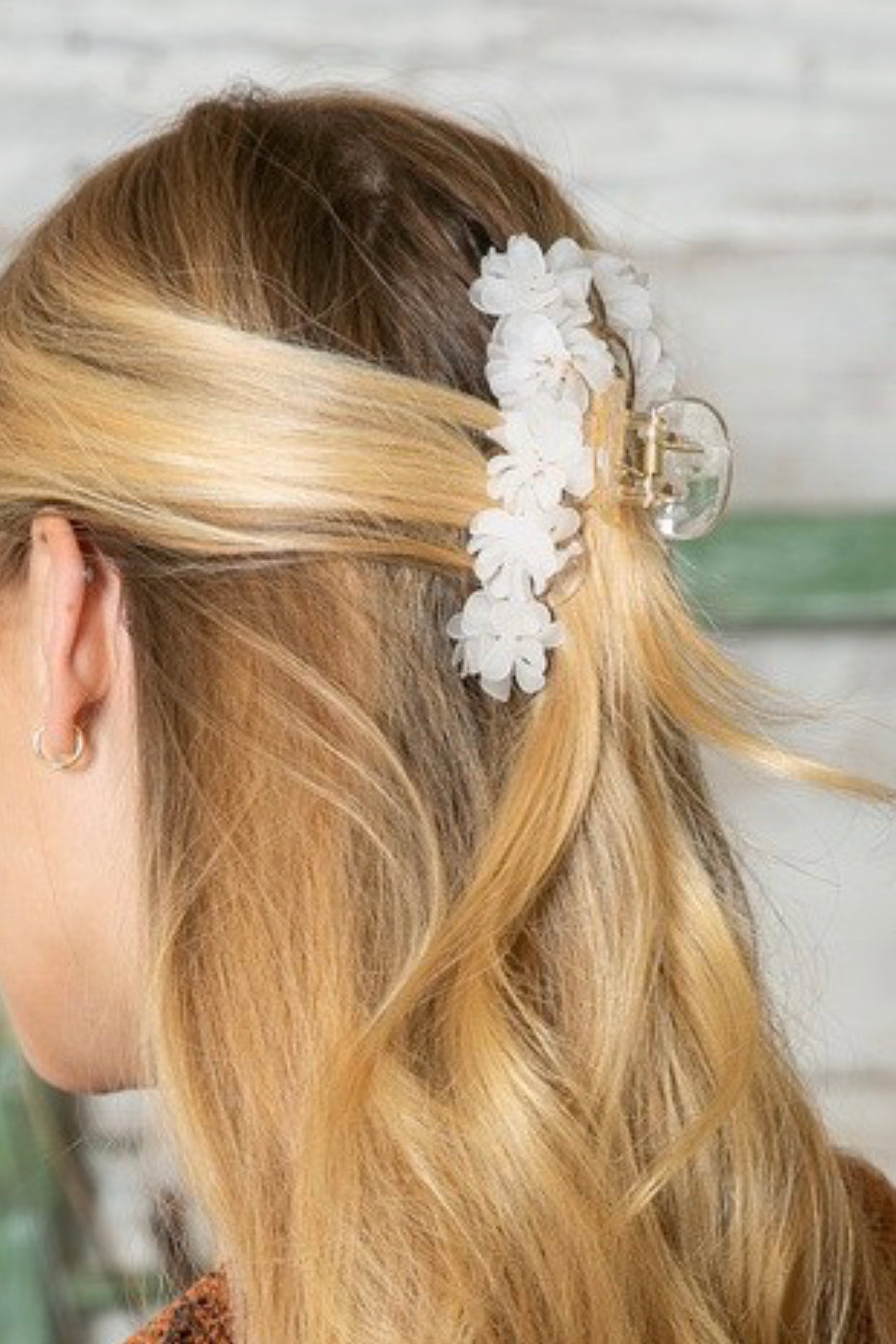 Artistic Floral Claw Clip