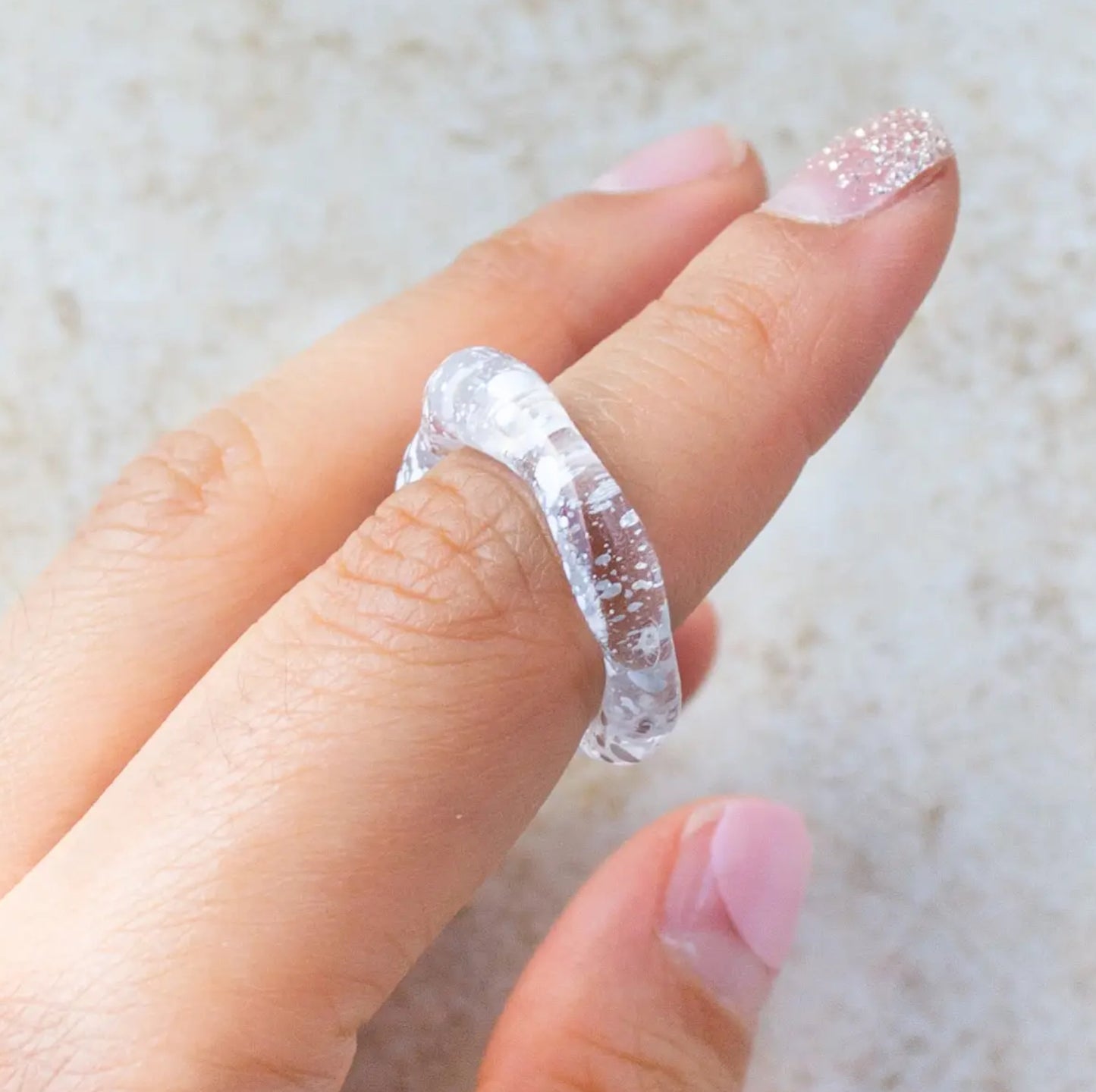 Confetti Wave Ring Set