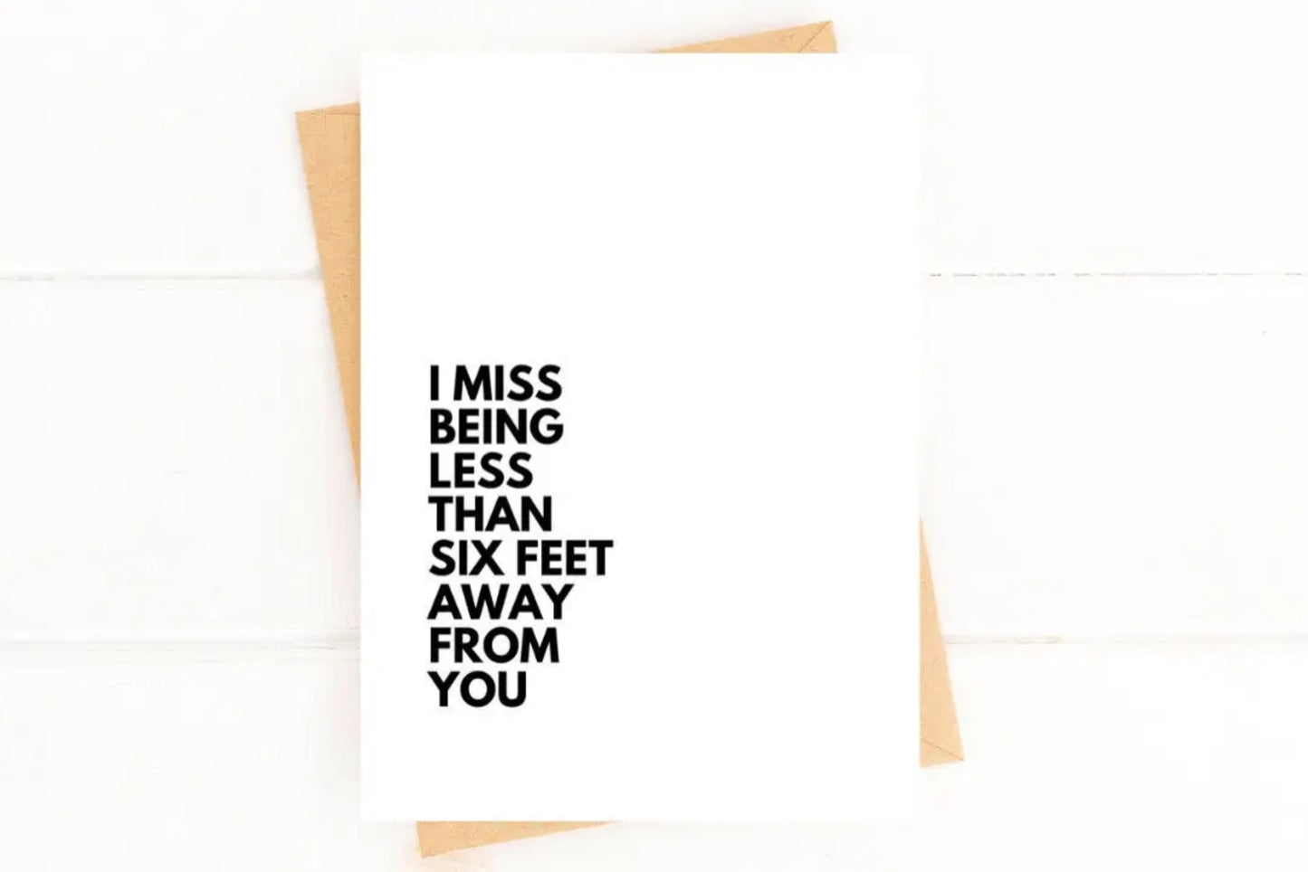 Six Feet Social Distancing Card
