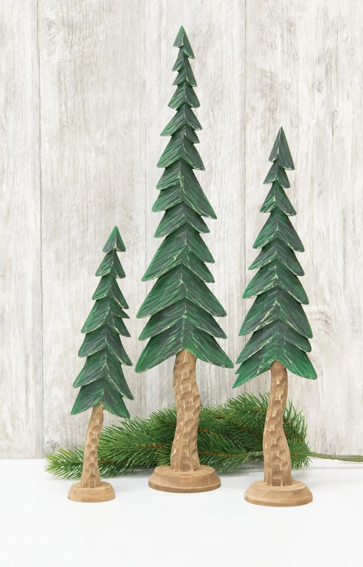 Hand Carved Winter Trees