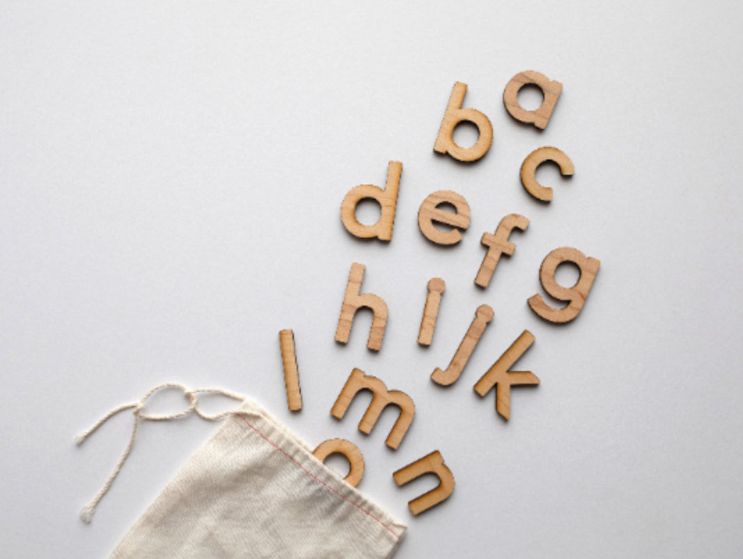 Maple Wooden Lowercase Alphabet Set