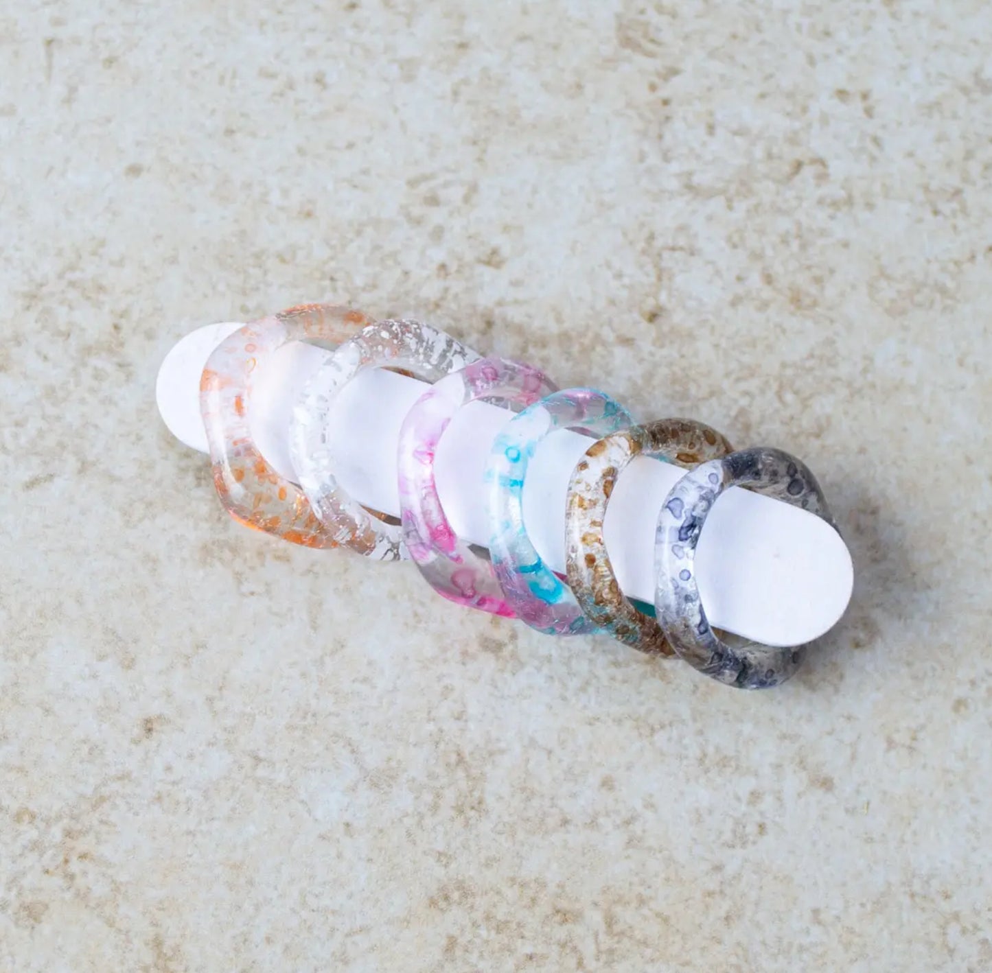 Confetti Wave Ring Set