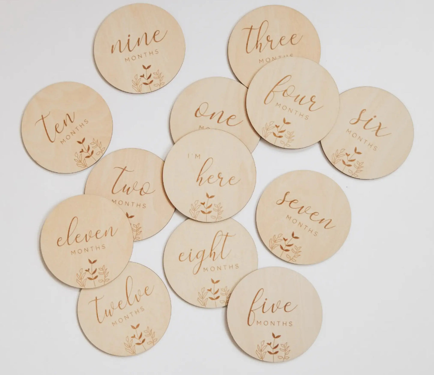 Monthly Milestone Wooden Cards