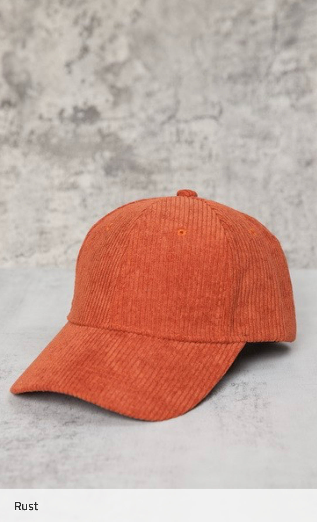 Corduroy Baseball Cap