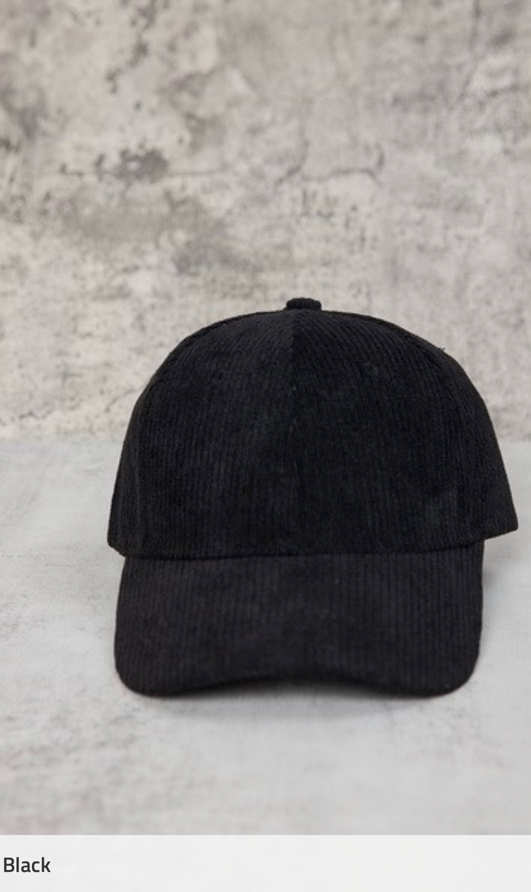 Corduroy Baseball Cap