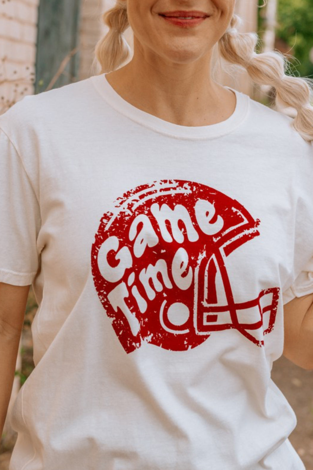 Vintage Game Time Helmet Graphic Tee