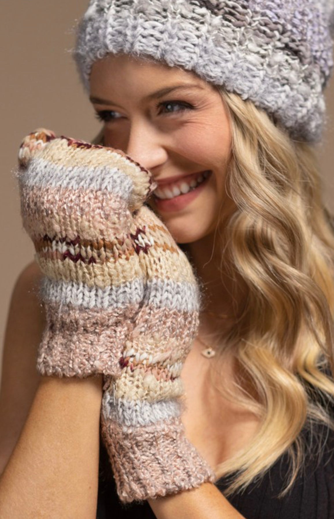 Super Cozy Striped Mittens