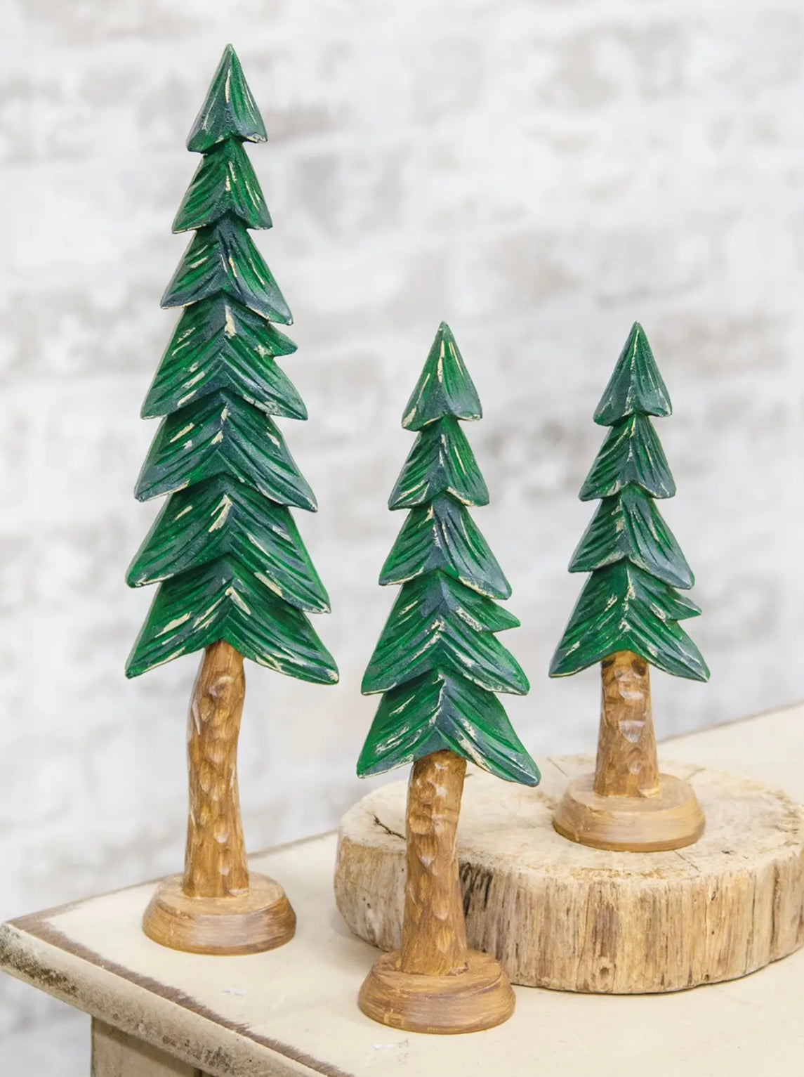 Hand Carved Winter Trees