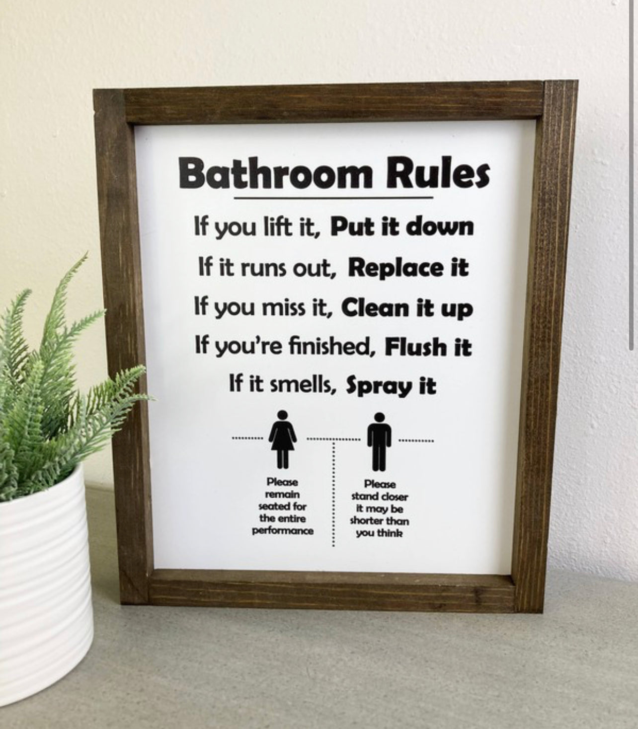 Bathroom Rules Sign