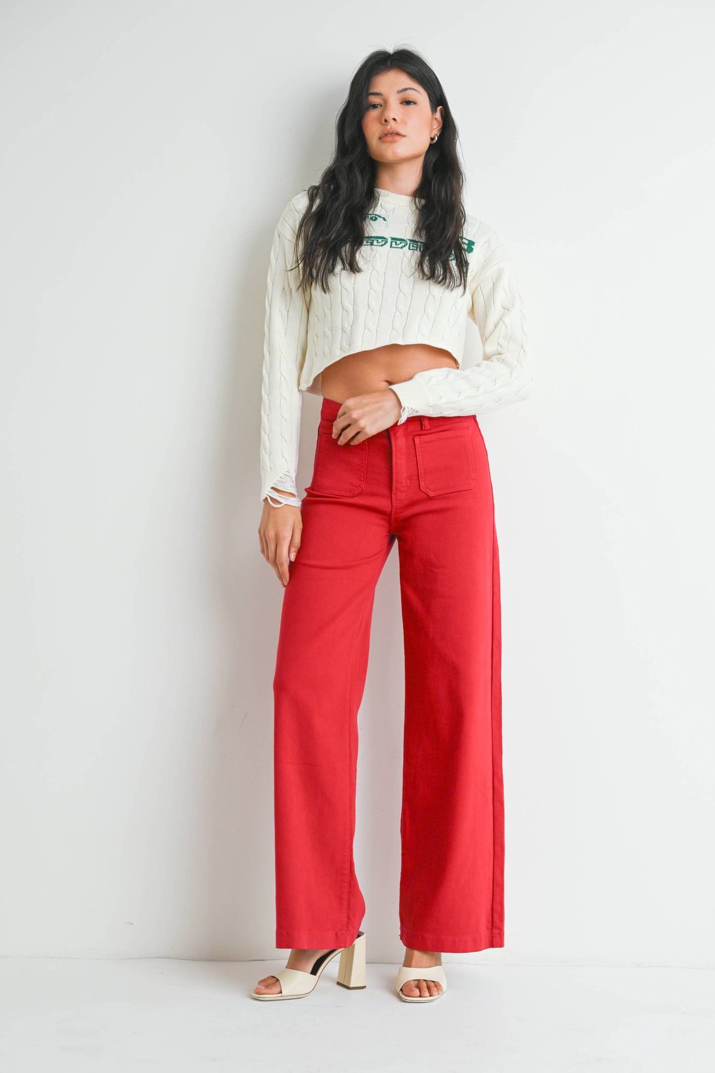 Red Flame HR Wide Leg Jean