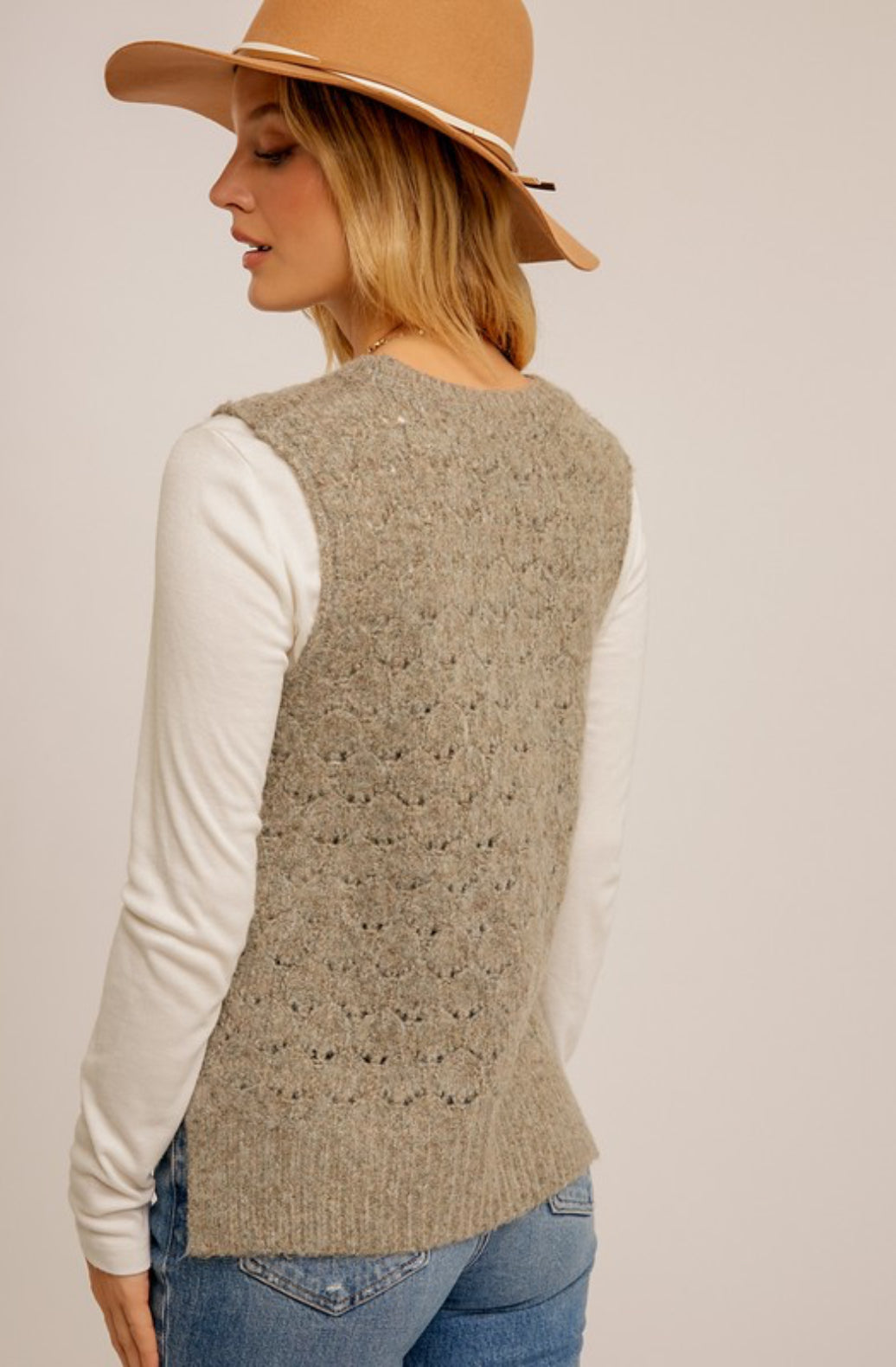 Sleeveless Gem Sweater Vest
