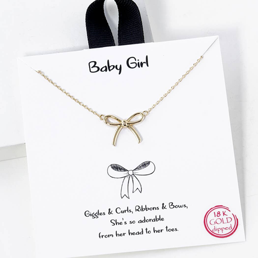 Girl Mom Bow Necklaces