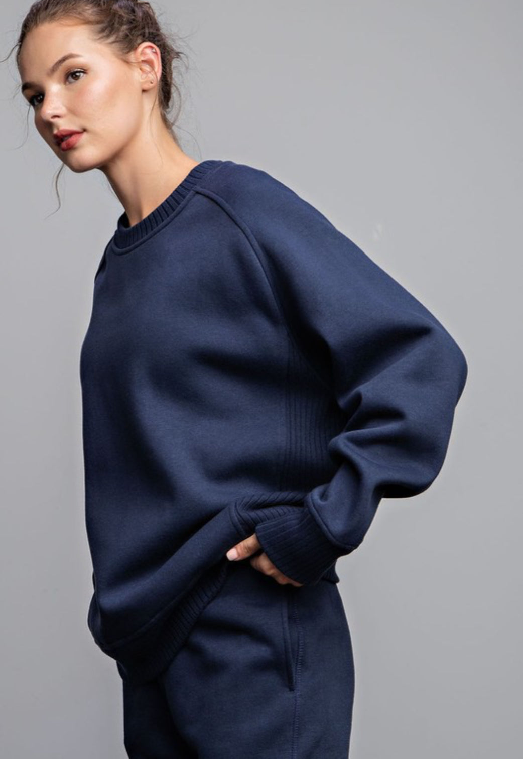 Give It Your Best Crewneck Sweatshirt In Navy