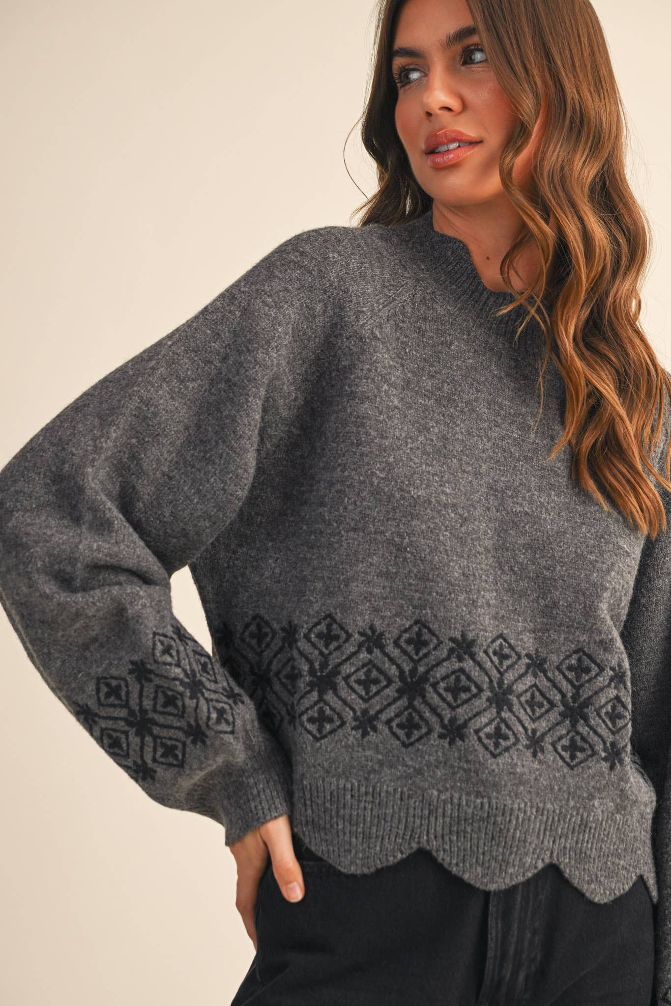 Scalloped Love Sweater