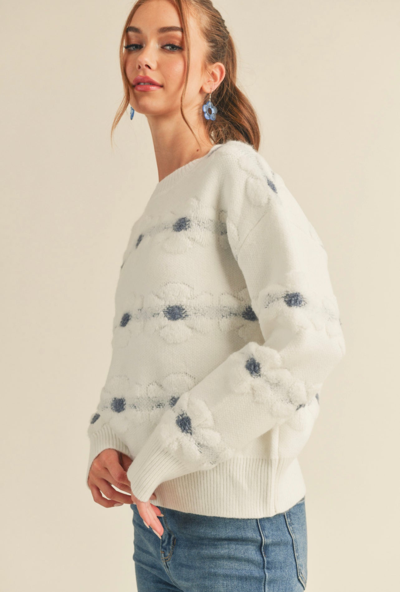 Snuggled Daisy Days Sweater