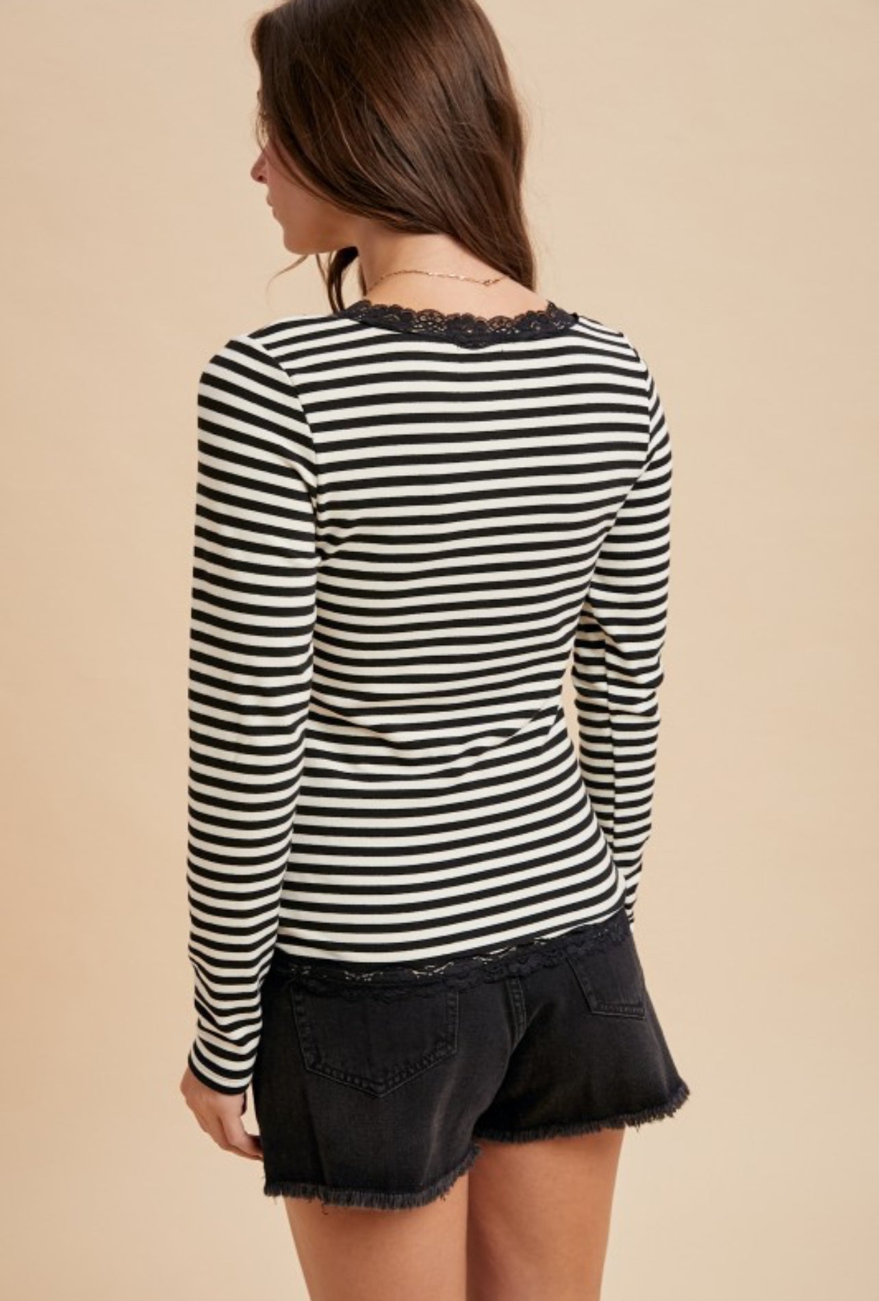 Steady Lanes Lace Trim Cardigan