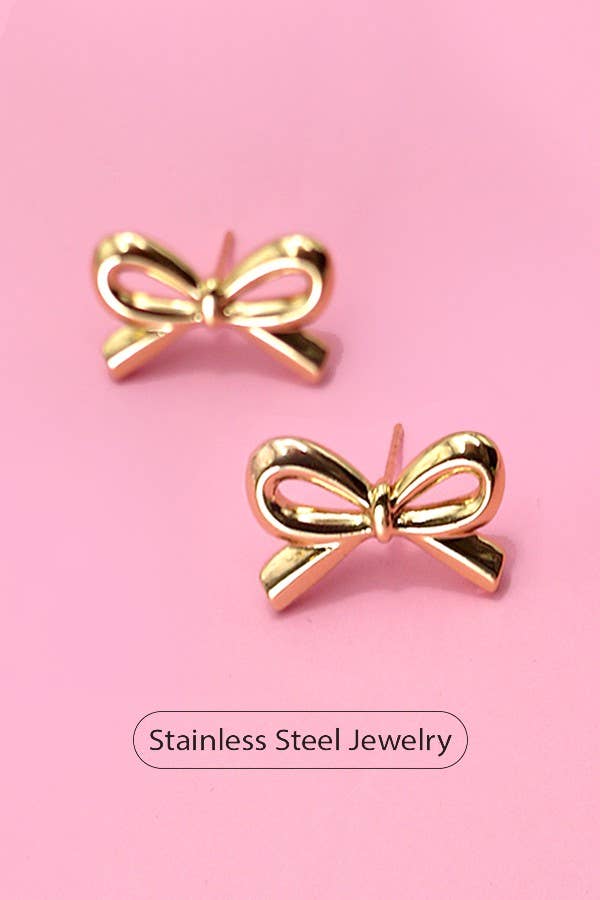 Stainless Steel Tarnish Free Bow Studs