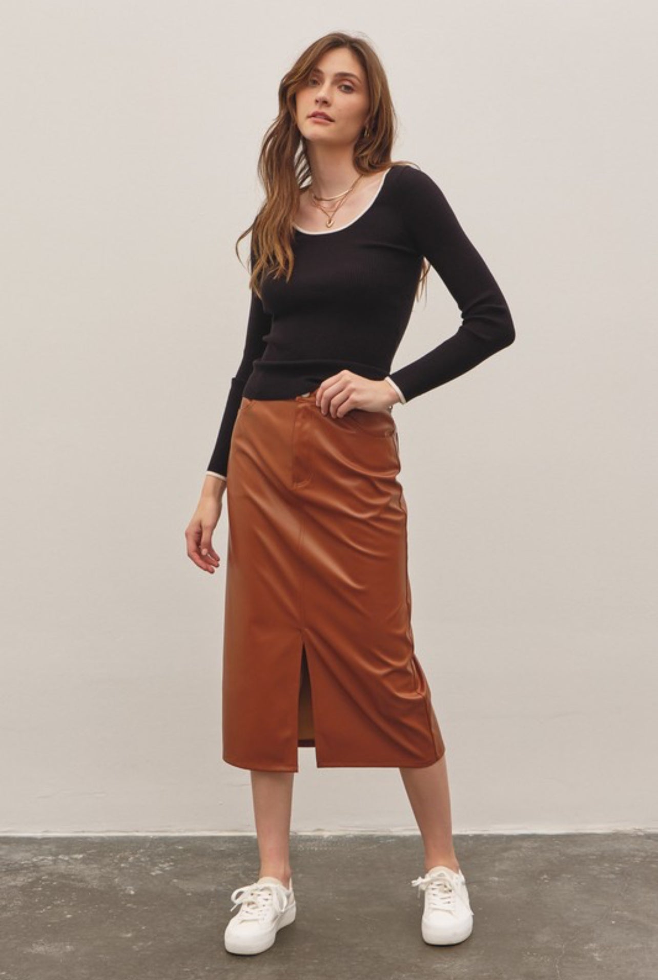 Charlotte Vegan Leather Skirt