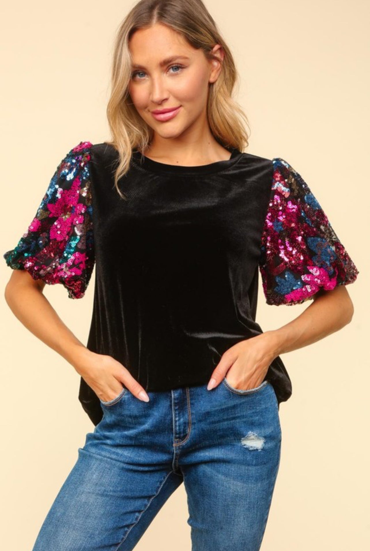 Midnight Shimmer Top