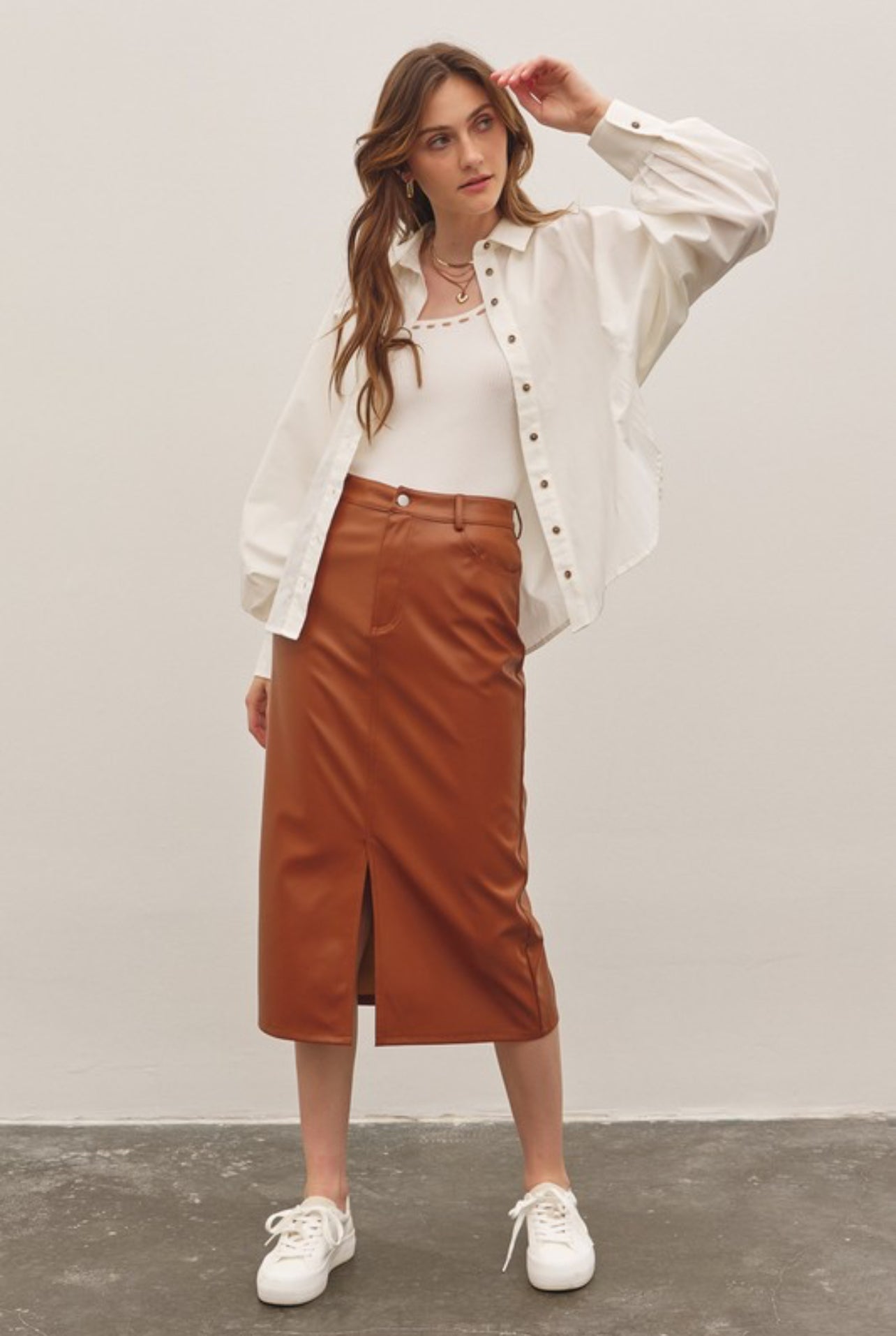 Charlotte Vegan Leather Skirt