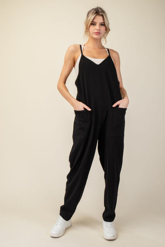 Relaxation Mode Jumpsuit In Black