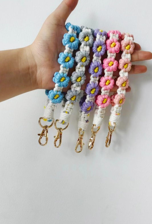 Flower Wristlet Keychain