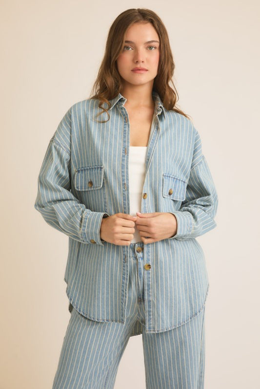 Speak Your Thoughts Denim Shacket