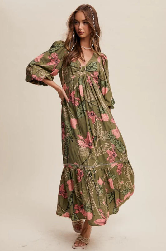 Lily Floral Maxi Dress