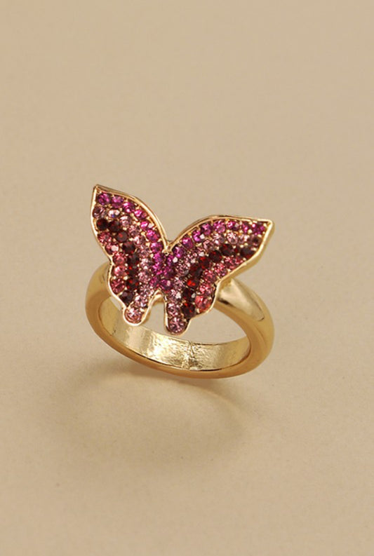 Sparkle Butterfly Ring