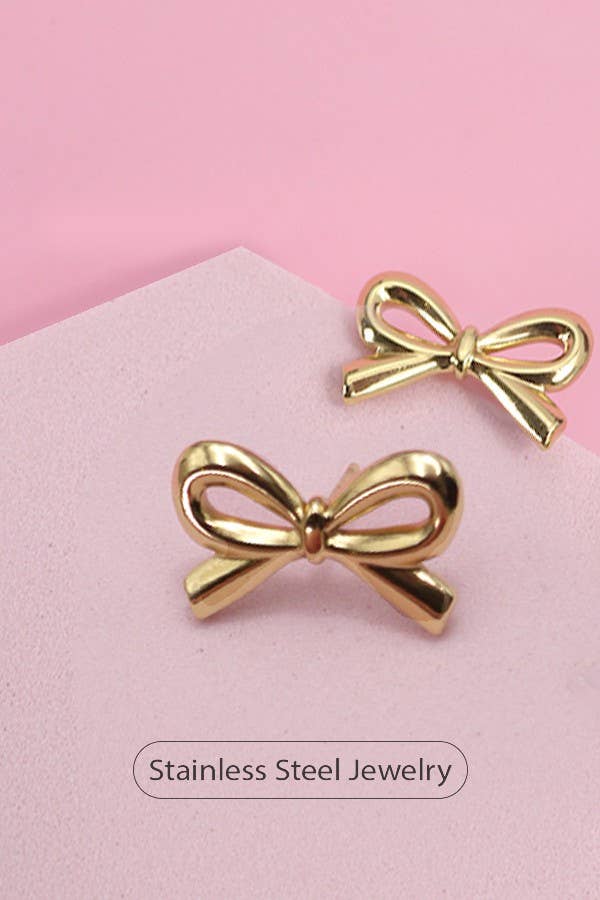 Stainless Steel Tarnish Free Bow Studs